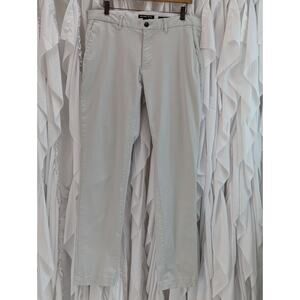 Michael Kors Slim Fit Chino Men's 34W 32L Ivory Stretch Cotton/Elastane